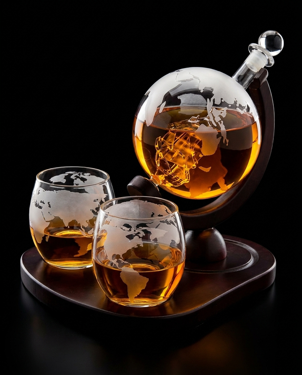 Crystal Globe Whisky Decanter